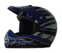 DOT ATV Dirt Bike MX Blue Motorcycle Helmet