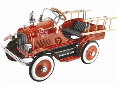 Deluxe Fire Truck Pedal Car Red