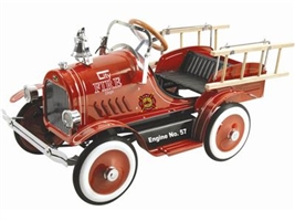 Deluxe Fire Truck Pedal Car Red
