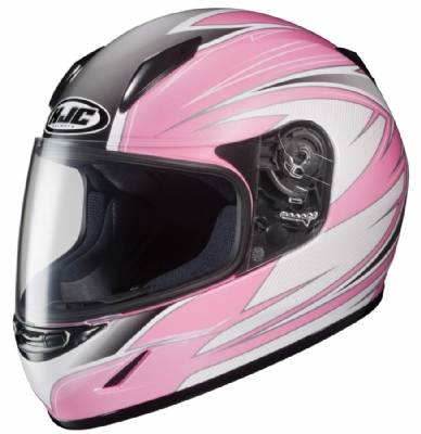 HJC CL-Y Razz Pink and White Helmet MC-8