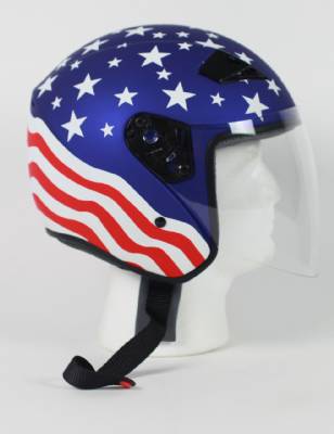 RK5A - America DOT Motorcycle Helmet RK-5 Open Face with Flip Shield