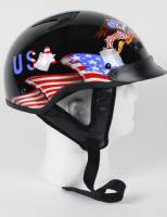 1BRAVE Dot Home Of The Brave Motorcycle Half Helmet Beanie Helmets