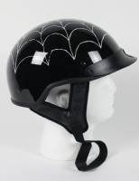 1SW - Spider Web Shorty DOT Motorcycle Helmet
