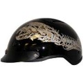 DOT VENTED ALIEN MOTORCYCLE HALF HELMET BEANIE HELMETS