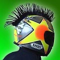 Black Motorcycle Helmet Mohawk