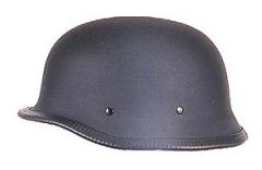 Flat Black German Style Novelty Motorcycle Helmet