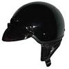 40B - DOT 40 GLOSS BLACK MOTORCYCLE HALF SHELL HELMETS