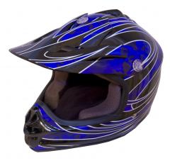 DOT ATV Dirt Bike MX Kids BlueG Motorcycle Helmet