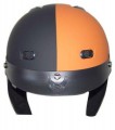 DOT MATTE DOT BLACK/ORANGE MOTORCYCLE HELMET