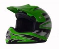 DOT ATV Dirt Bike MX Green Motorcycle Helmet