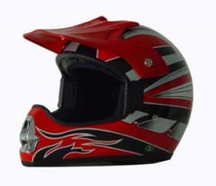 DOT ATV Dirt Bike MX Red Motorcycle Helmet