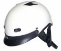 DOT PEARL WHITE MOTORCYCLE HALF HELMET BEANIE HELMETS