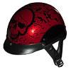 DOT RED BONYARD MOTORCYCLE HALF HELMET BEANIE HELMETS