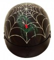 Spider Web Shorty DOT Motorcycle Helmet - 100SW