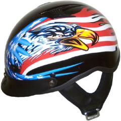 DOT VENTED AMERICAN HAWK MOTORCYCLE HELMET BEANIE HELMETS