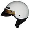 40W - DOT 40 WHITE MOTORCYCLE HALF SHELL HELMETS