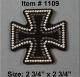 Iron Cross Rhinestone Helmet Patches