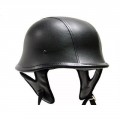 320L - DOT GERMAN LEATHER MOTORCYCLE HELMET