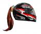 Natural Red Motorcycle Helmet Ponytail
