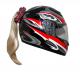 Blonde Motorcycle Helmet Ponytail