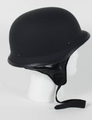 103F - DOT GERMAN FLAT BLACK MOTORCYCLE HELMET