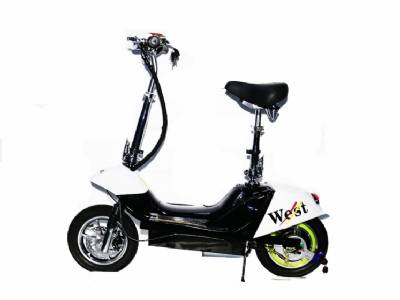 Black City Rider 36V Electric Scooter With E-Bike Quiet Hub Motor