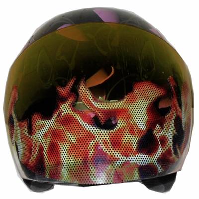 Fire Flames Motorcycle Helmet Visor Sticker