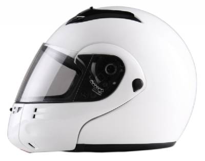 MODW - DOT Full Face Pearl White Modular Motorcycle Helmet