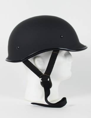 RHD102 - DOT POLO FLAT BLACK MOTORCYCLE HELMET