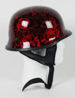 103BYR - DOT German BoneYard Red Motorcycle Helmet