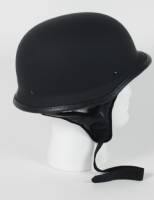 103F - DOT GERMAN FLAT BLACK MOTORCYCLE HELMET