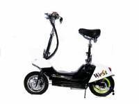 Black City Rider 36V Electric Scooter With E-Bike Quiet Hub Motor