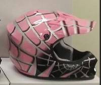 DOT ATV DIRT BIKE MX KIDS PINK SPIDER MOTORCYCLE HELMET