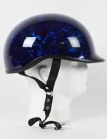 EXBYB - DOT POLO STYLE BONEYARD BLUE MOTORCYCLE HELMET