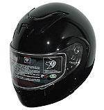 MODB - DOT Full Face Gloss Black Modular Motorcycle Helmet