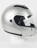 MODS - DOT Full Face Silver Modular Motorcycle Helmet