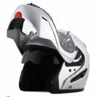 RF18Silver - DOT Double Retractable Visor Modular Motorcycle Helmet