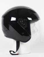 RK5B - Black DOT Motorcycle Helmet RK-5 Open Face with Flip Shield