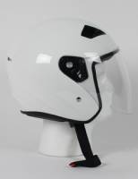 RK5W - White DOT Motorcycle Helmet RK-5 Open Face with Flip Shield