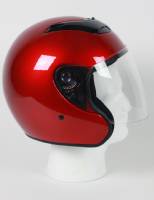 RKBG - Winebury DOT Motorcycle Helmet RK-4 Open Face with Flip Shield