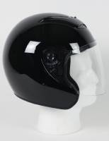 RKB - Black DOT Motorcycle Helmet Open Face with Flip Shield