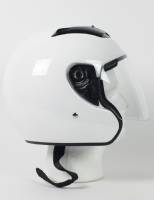 RKW - White DOT Motorcycle Helmet RK-4 Open Face with Flip Shield