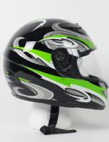 RZ80GG - DOT Full Face Green Graphic Motorcycle Helmet