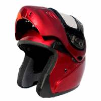 SNOWBG - DOT Full Face Gloss Wine Modular Snowmobile Helmet