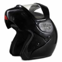SNOWB - DOT Full Face Gloss Black Modular Snowmobile Helmet